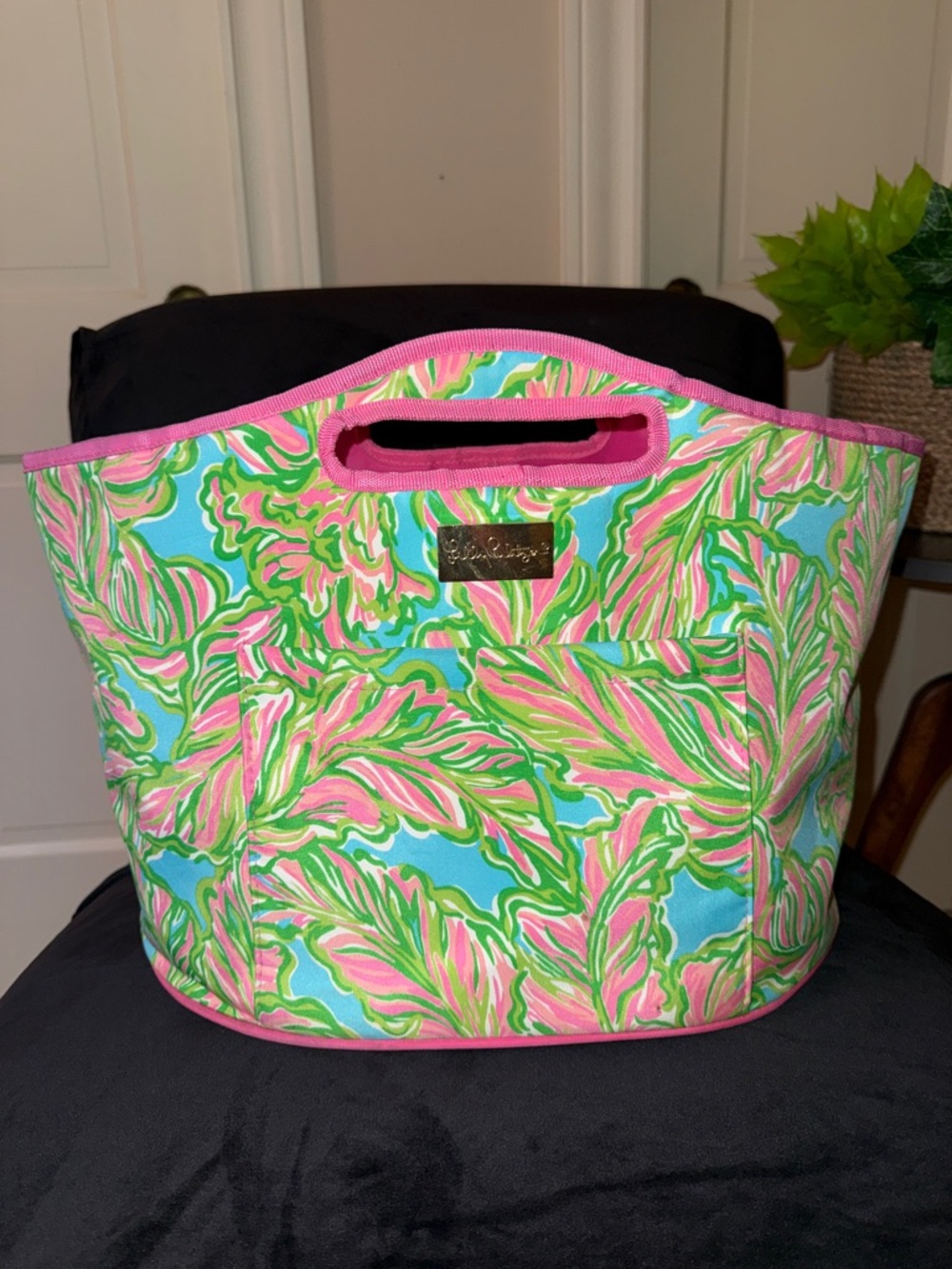 Lilly Pulitzer Pink Green Blue Printed Pool BeachTote